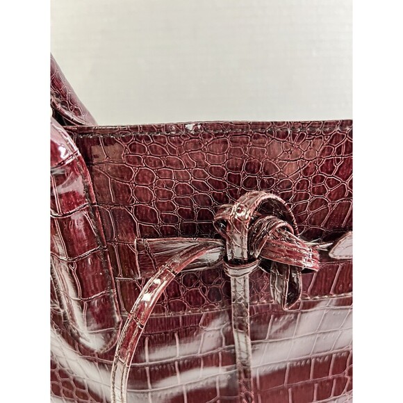 Jessica Simpson Dark Red Faux Snake Skin Tote - Picture 5 of 16